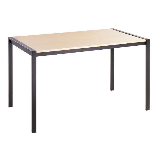 Picture of LumiSource Fuji Dinette Table, 29-3/4inH x 50-1/4inW x 27-3/4inD, Natural/Black