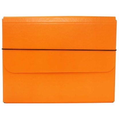 Picture of JAM Paper Strong Kraft Portfolio With Elastic Closure, 10in x 13 1/4in, Orange