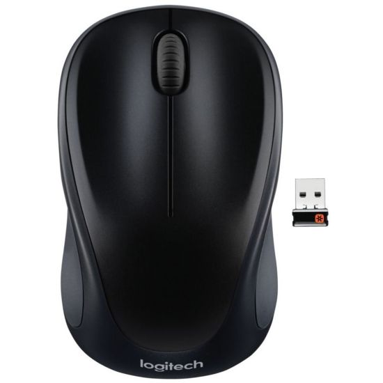 Picture of Logitech M317 Mouse - Optical - Wireless - Black - 1 - USB - Scroll Wheel - 2 Button(s) - Symmetrical