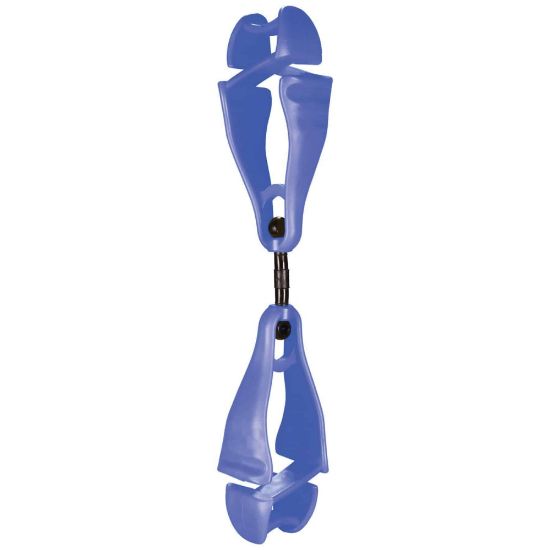 Picture of Ergodyne Squids 3420 Swiveling Dual-ClipGlove Holders, 5-1/2in, Blue, Pack Of 100 Holders