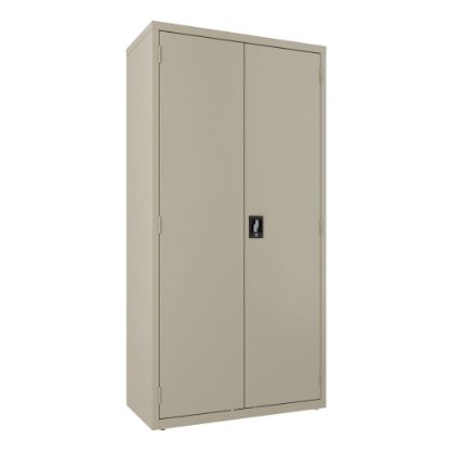 Picture of Lorell Fortress Series Steel Wardrobe Cabinet, Putty