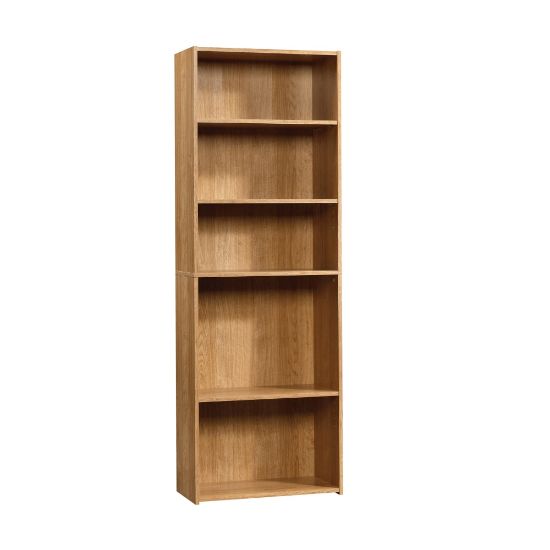 Picture of Sauder Beginnings 71 3/16inH 5-Shelf Transitional Bookcase, Oak/Light Finish, Standard Delivery