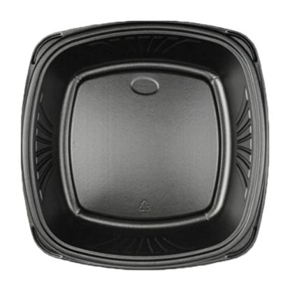 Picture of Forum Plates With Square Bases, 9in, Black, Pack Of 300 Plates