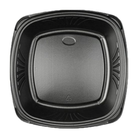 Picture of Forum Plates With Square Bases, 9in, Black, Pack Of 300 Plates