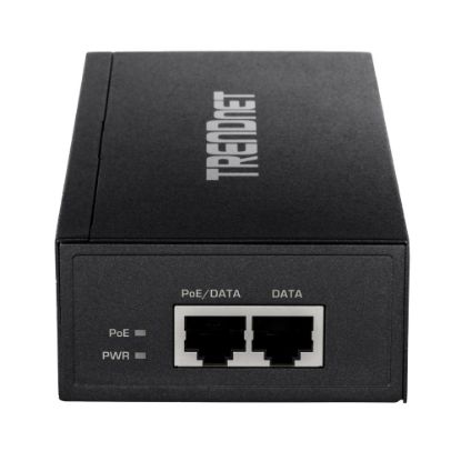 Picture of TRENDnet Gigabit Ultra PoE+ Injector, Supplies PoE (15.4W), PoE+(30W) Or Ultra PoE(60W), Network A PoE Device Up To 100m(328 ft), Supports IEEE 802.3af,802.at,Ultra PoE, Plug & Play, Black, TPE-117GI - Gigabit Ultra PoE+ Injector