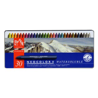 Picture of Caran d-Ache Neocolor II Aquarelle Water-Soluble Wax Pastels, Set Of 30 Pastels