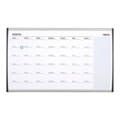 Picture of Quartet ARC Magnetic Dry-Erase Calendar For Cubicles, 18in x 30in, Aluminum Frame With Silver Finish