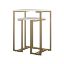 Picture of Ameriwood Home Camila Nesting Tables, 30inH x 23-5/8inW x 15-3/4inD, Gold/White, Set Of 2 Tables