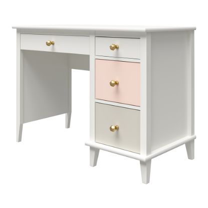 Picture of Ameriwood Home Monarch Hill Poppy 42inW Kids Computer Desk, White/Peach