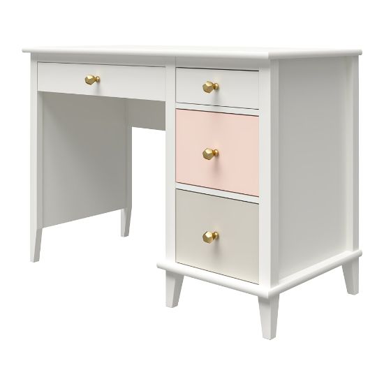 Picture of Ameriwood Home Monarch Hill Poppy 42inW Kids Computer Desk, White/Peach