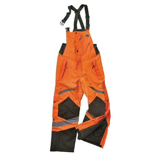 Picture of Ergodyne GloWear 8928 Class E Hi-Vis Insulated Bibs, Large, Orange