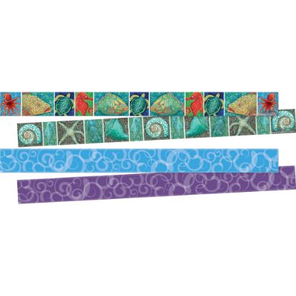 Picture of Barker Creek Double-Sided Borders, 3in x 35in, Ocean, 12 Strips Per Pack, Set Of 2 Packs