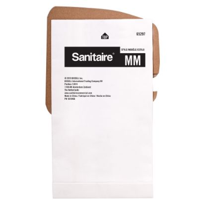 Picture of Sanitaire MM Paper Vacuum Bags, 2.6-Quart, White, Pack Of 5 Bags