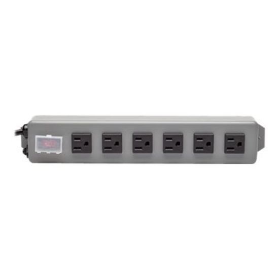 Picture of Tripp Lite Waber-by-Tripp Lite 6-Outlet (41.3 mm center-to-center spacing) Industrial Power Strip, 6-ft. Cord - Power distribution strip - 15 A - AC 120 V - input: NEMA 5-15P - output connectors: 6 (6 x NEMA 5-15R) - 6 ft cord