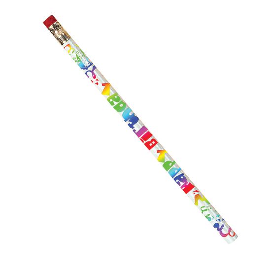 Picture of Musgrave Pencil Co. Motivational Pencils, 2.11 mm, #2 Lead, Happy Birthday Fiesta, Multicolor, Pack Of 144