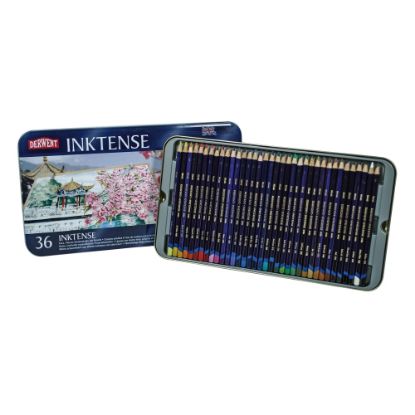 Picture of Derwent Inktense Pencil Set, Assorted Colors, Set Of 36 Pencils