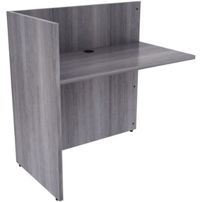 Picture of Lorell 42inW Reception Desk Return, Weathered Charcoal