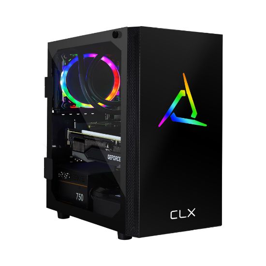 Picture of CLX SET TGMSETRTH0C19BM Liquid-Cooled Gaming Desktop PC, AMD Ryzen 7, 16GB Memory, 2TB Hard Drive/480GB Solid State Drive, Windows 10 Home