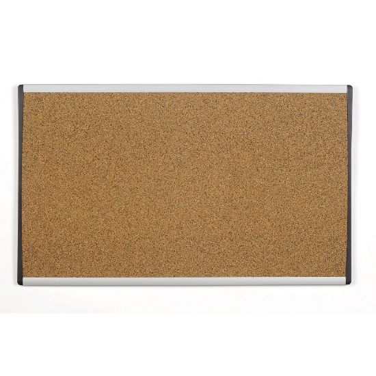 Picture of Quartet ARC Colored Cubicle Cork Bulletin Board, 30in x 18in, Aluminum Frame With Silver Finish