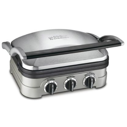 Picture of Cuisinart Griddler Multifunctional Indoor Grill, 7-1/8inH  x 11-1/2inW x 13-1/2D, Silver