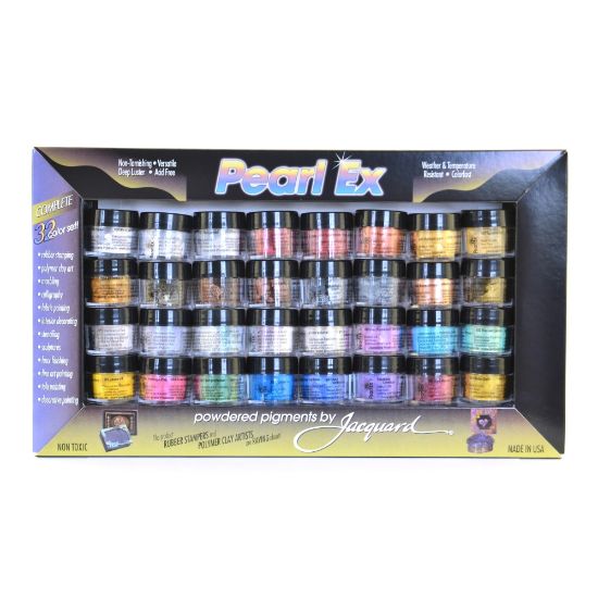 Picture of Jacquard Pearl Ex Powdered Pigments, Assorted, Set Of 32