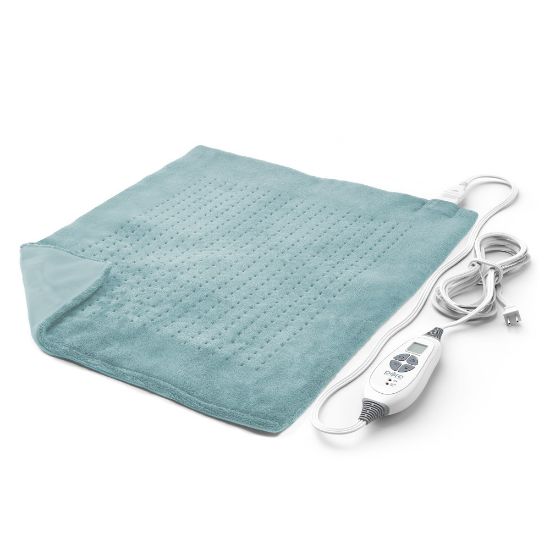 Picture of Pure Enrichment PureRelief XXL Ultra-Wide Microplush Heating Pad, 19-1/2in x 24in, Sea Glass