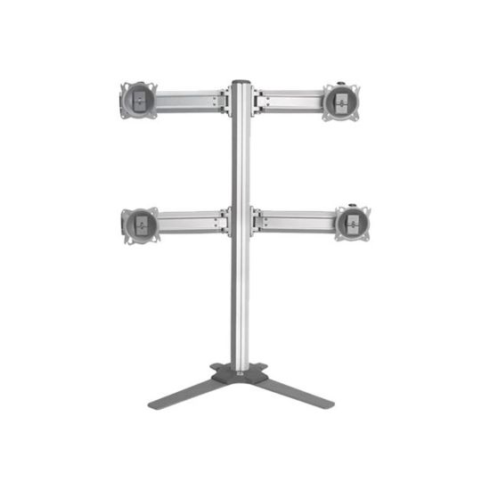 Picture of Chief KONTOUR K3F220S Desk Mount for Flat Panel Display - Silver - Height Adjustable - 4 Display(s) Supported - 24in to 27in Screen Support - 14.99 lb Load Capacity - 75 x 75, 100 x 100 - VESA Mount Compatible