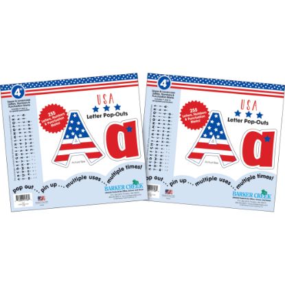 Picture of Barker Creek Letter Pop-Outs, 4in, USA, Pack Of 510