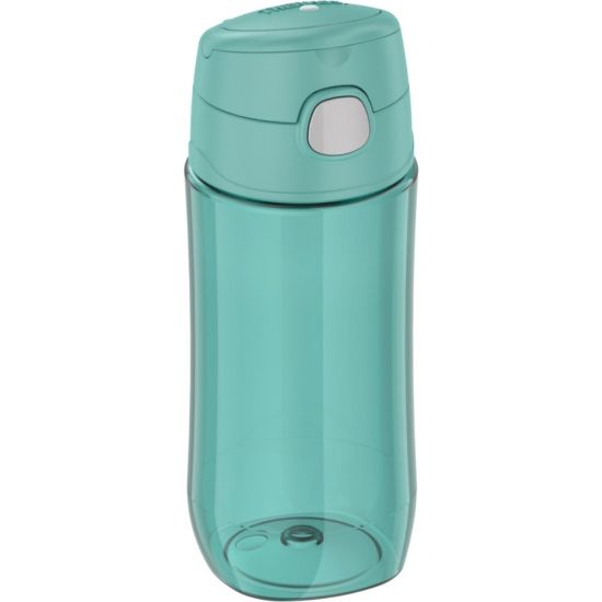 Picture of Thermos 16-Ounce FUNtainer Vacuum-Insulated Stainless Steel Bottle with Spout Lid (Aqua) - 16 fl oz - Blue, Aqua - Stainless Steel