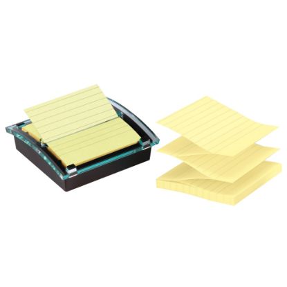 Picture of Post-it Super Sticky Pop Up Notes, 4in x 4in, 1 Dispenser, 3 Pads, 90 Sheets/Pad, Clean Removal, Black