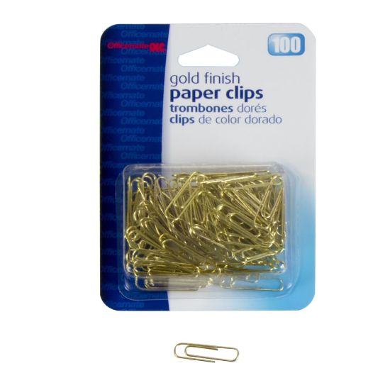 Picture of OIC Paper Clips, Box Of 100, No. 2, Gold