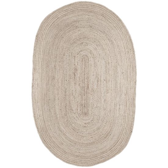 Picture of Anji Mountain Kerala Natural Jute Rug, Oval, 6ft x 9ft, Ivory