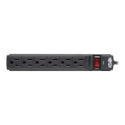 Picture of Tripp Lite Surge Protector Power Strip 6 Outlet 6ft Cord 360 Joules Black - Surge protector - 15 A - AC 120 V - output connectors: 6 - black - for P/N: CLAMPUSBLK, CLAMPUSW