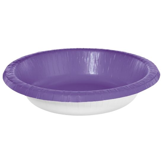 Picture of Amscan Paper Bowls, 20 Oz, New Purple, 20 Bowls Per Box, Case Of 5 Boxes