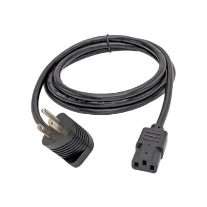 Picture of Eaton Tripp Lite Series Piggyback Extension Cord, NEMA 5-15P/5-15R to C13 - 13A, 125V, 16 AWG, 6 ft. (1.83 m), Black - Power cable - power IEC 60320 C13 to NEMA 5-15 - AC 110 V - 6 ft - molded - black