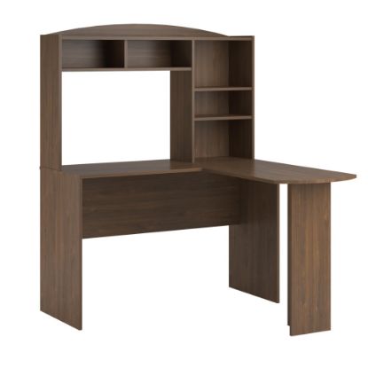 Picture of Ameriwood Home Sutton 47inW L-Shaped Corner Desk With Hutch, Walnut