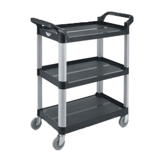 Picture of Vollrath 3-Tier Plastic Utility Cart, 37inH x 16-13/16inW x 33inD, Black