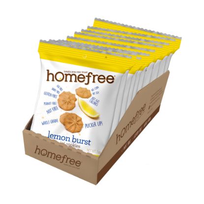 Picture of HomeFree Treats Lemon Burst Mini Cookies, 0.95 Oz, Case Of 10 Packages