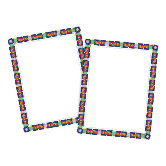 Picture of Barker Creek Computer Paper, Letter Paper Size, 60 Lb, Stained Glass, 100 Sheets