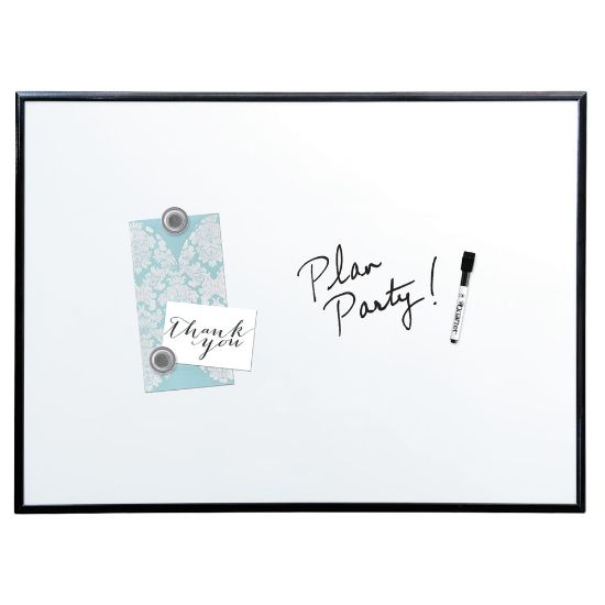 Picture of Quartet Magnetic Dry-Erase Whiteboard With Aluminum Frame With 36in x 24in, Aluminum Frame With Black Finish