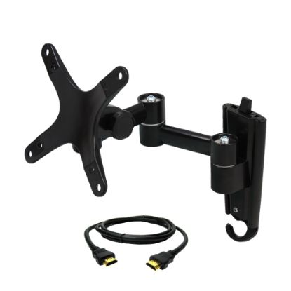 Picture of MegaMounts Full-Motion Wall Mount For 13 - 30in TVs With HDMI Cable, 4.8inH x 4.5inW x 4.5inD, Black