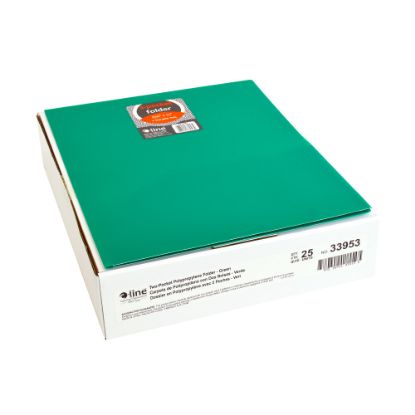 Picture of C-Line 2-Pocket Poly Portfolios, Letter Size, Green, Pack Of 25 Portfolios