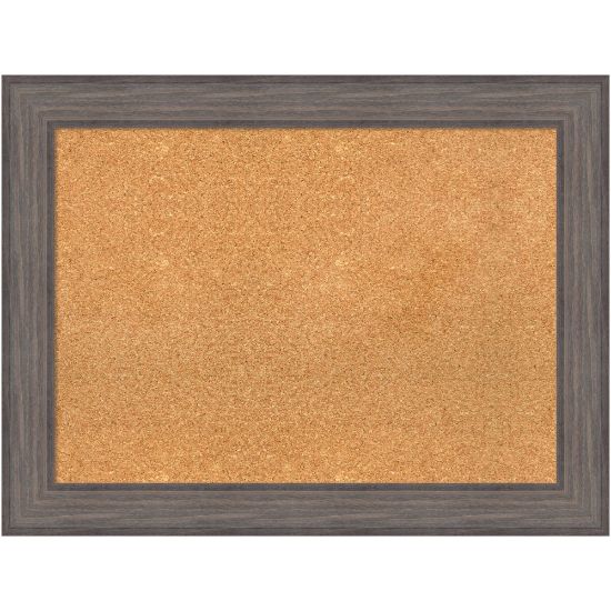 Picture of Amanti Art Cork Bulletin Board, 33in x 25in, Natural, Country Barnwood Wood Frame