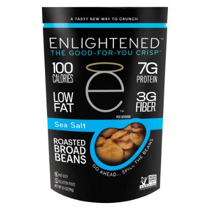 Picture of Bada Bean Bada Boom! Enlightened Broad Bean Crisps, Sea Salt, 3.5 Oz, Pack Of 12