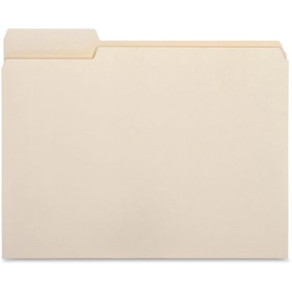 Picture of Business Source 1/3-Cut Left Tab File Folders, 3/4in Expansion, Letter Size, Manila, Box Of 100 Folders