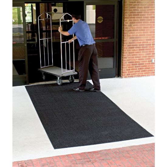 Picture of M+A Matting Brush Hog Floor Mat, 4ft x 6ft, Charcoal Brush