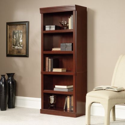 Picture of Sauder Heritage Hill 72inH Bookcase, Open 5-Shelf, Classic Cherry