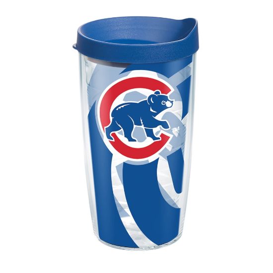 Picture of Tervis Genuine MLB Tumbler With Lid, Chicago Cubs, 16 Oz, Clear