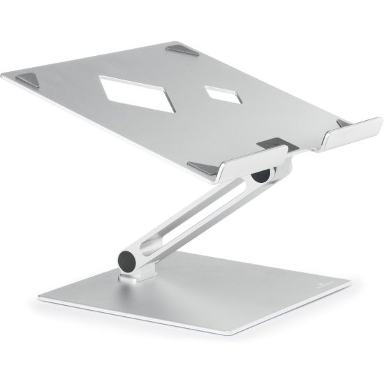 Picture of DURABLE RISE Laptop Stand - Up to 17in Screen Support - 12.6in Height x 9.1in Width x 11in Depth - Desktop, Tabletop - Aluminum - Silver