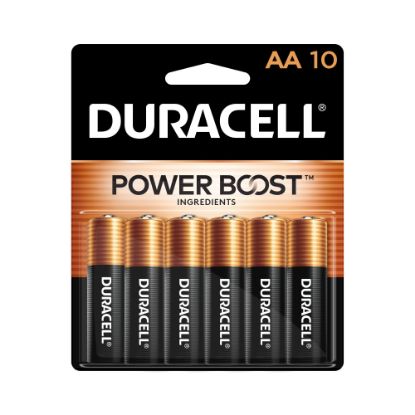 Picture of Duracell Coppertop AA Alkaline Batteries, Pack Of 10